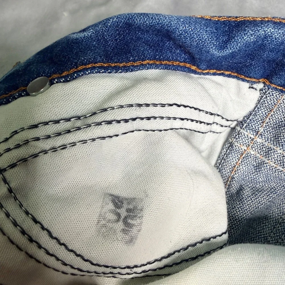 Wrangler 936PWD Cowboy Cut Slim Fit Jeans Men 32x32 Blue Rigid Denim 100% Cotton